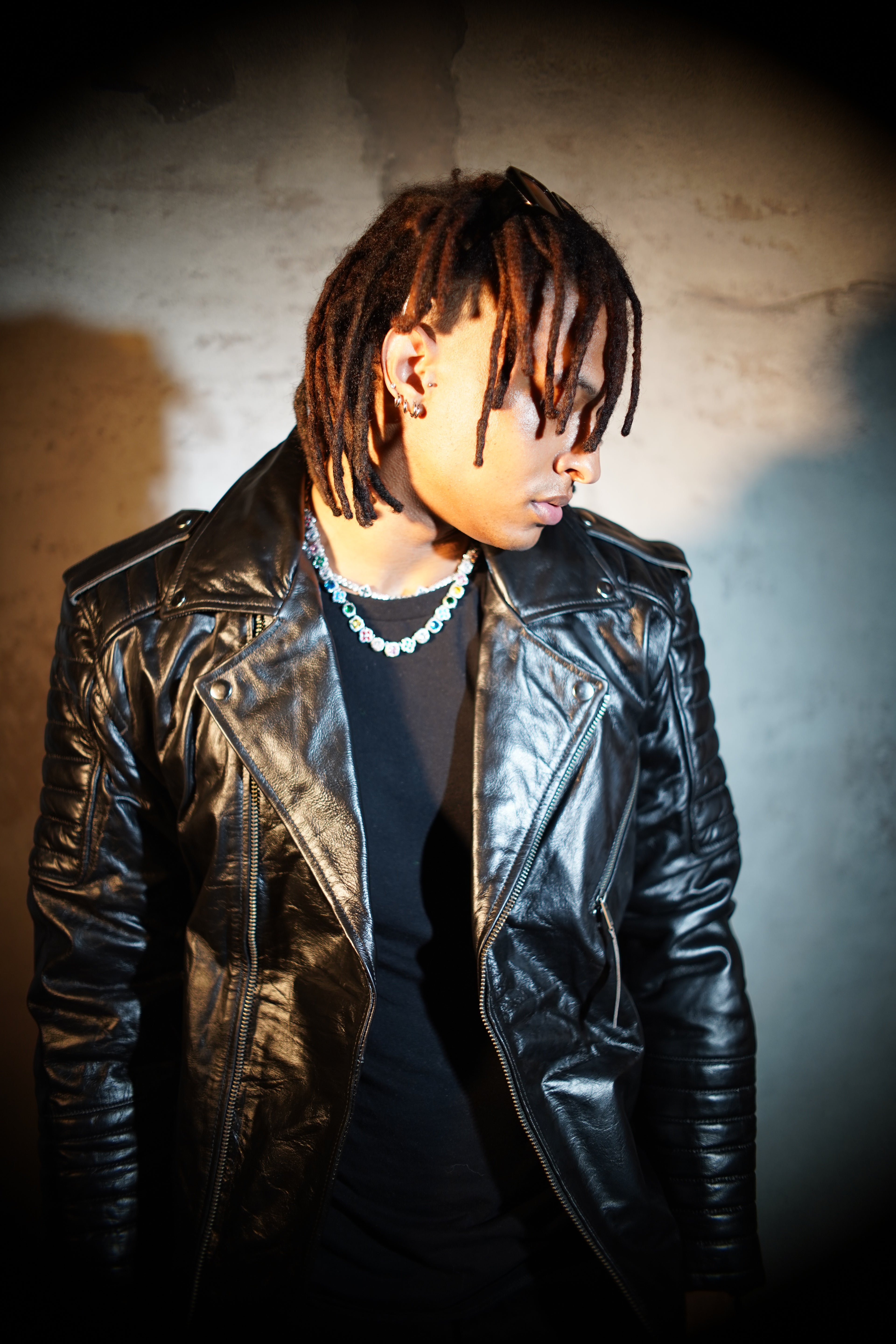 Men's Leather Biker Jacket:'Chosen One'