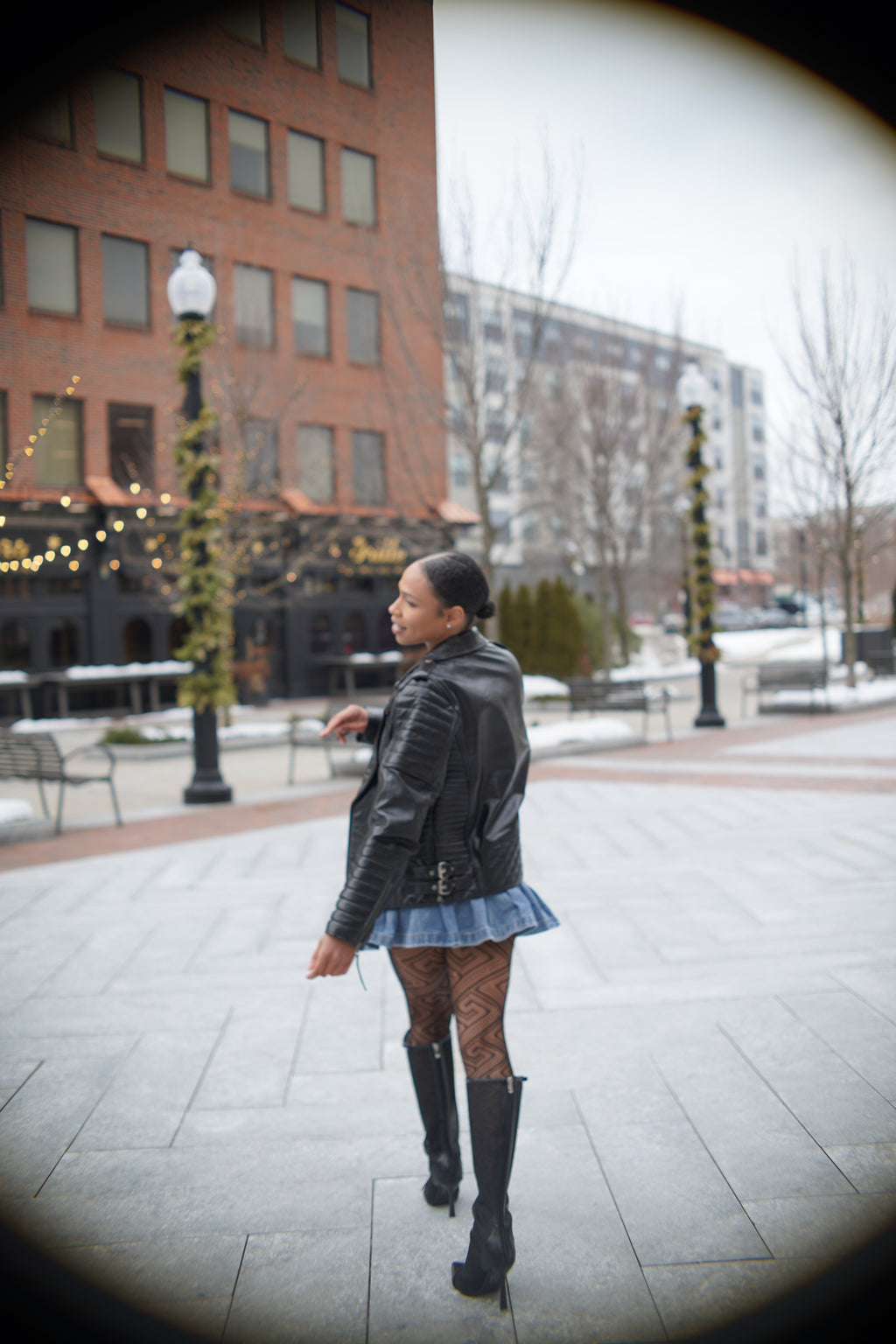 Women's Leather Biker Jacket: 'Chosen One'