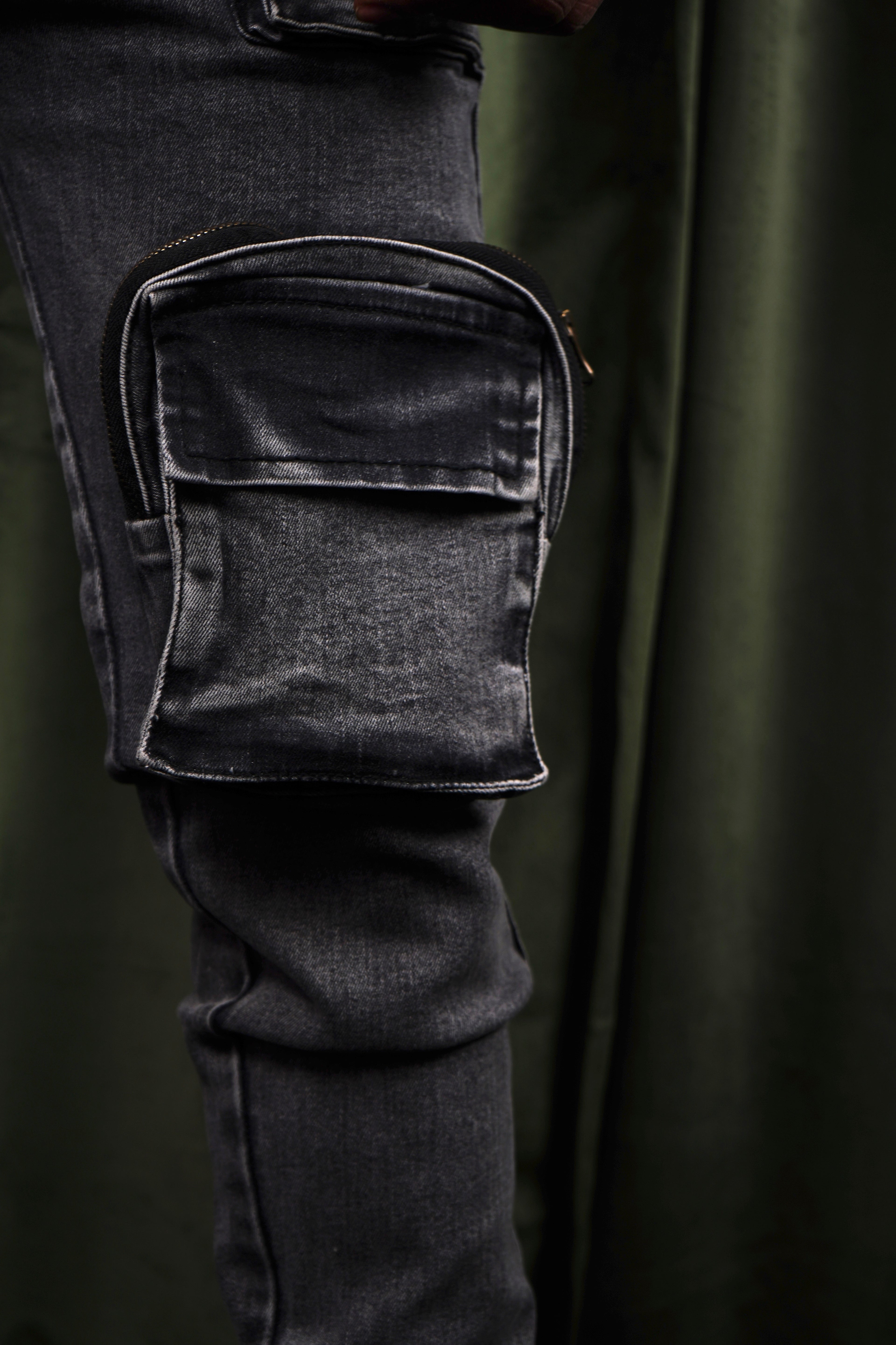 Mens 'Bucket' Cargo Jeans