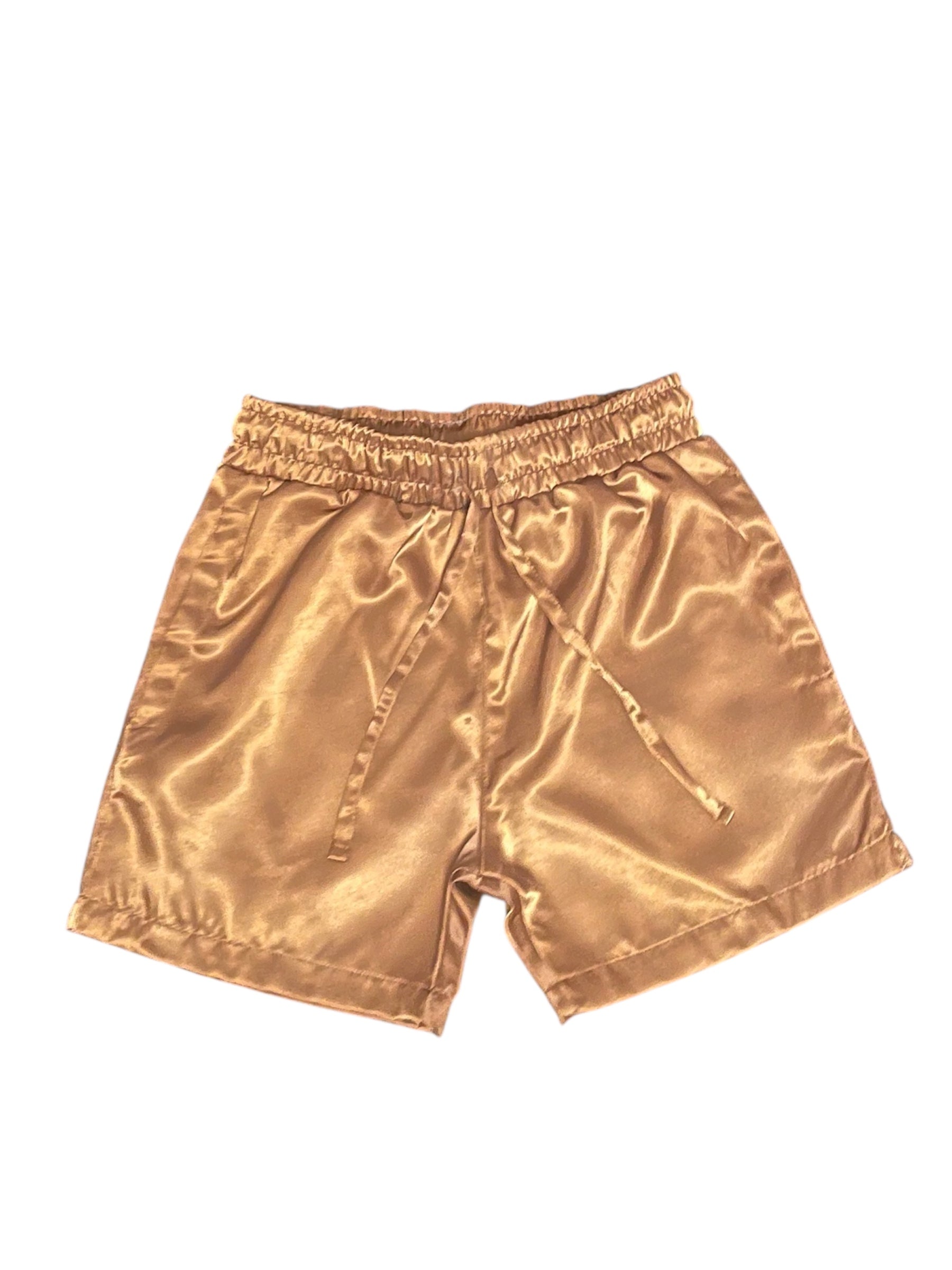 Mens Washable Silk-Satin Button up Short Set