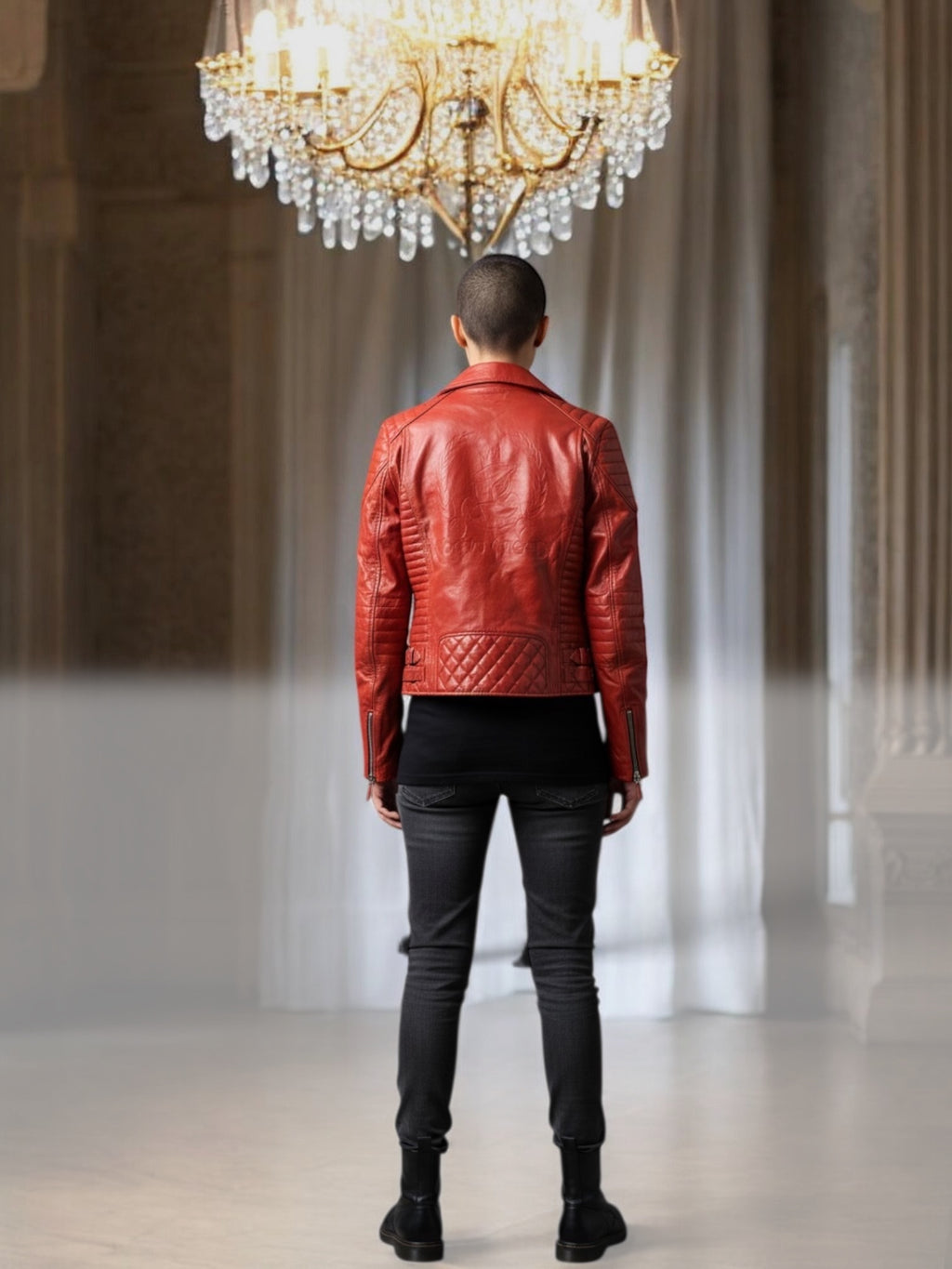 Women's Leather Biker Jacket: 'Chosen One'