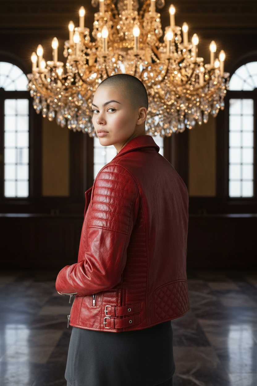 Women's Leather Biker Jacket: 'Chosen One'